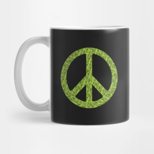 Green Grass World Peace Sign Art Graffiti Activist Mug